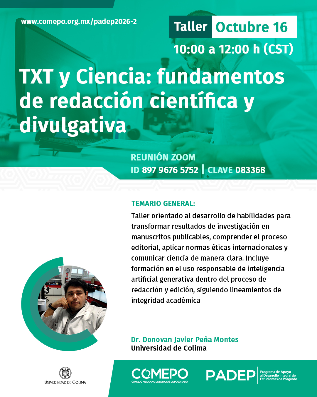 Flyer_PADEP2026_Octubre16 Flyer_PADEP2026_Octubre16